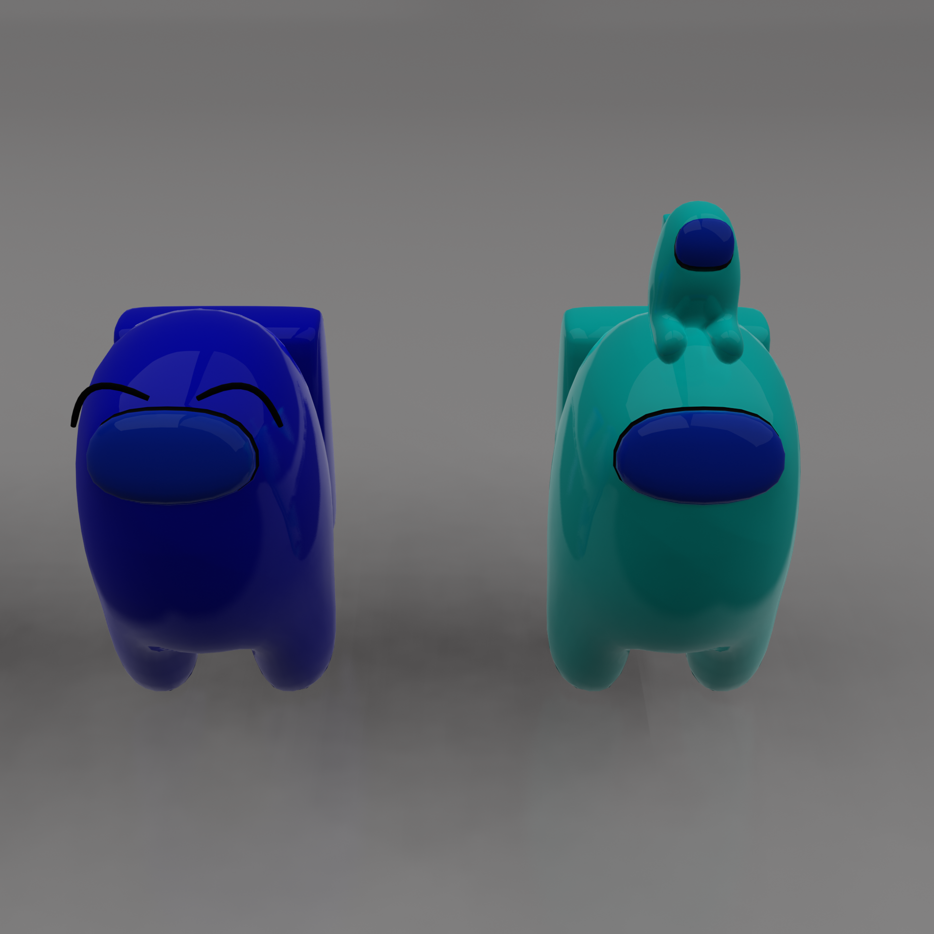 3D Among Us characters (rigged)(All colors and some hats!!) preview image 3